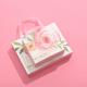 Pink Silk Scarf Jewelry Gift Boxes Bulk Rectangle Hand Cosmetics Box