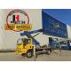 JIUHE 25m Hydraulic Platform Truck With Truck Mounted Hydraulic Aerial Work Platform With Bucket