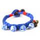 Blue and white beaded jewelry Ethnic Tibetan silver jewelry bracelet woven ceramic jewelry