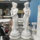 Marble Life Size Women Statues Lamp Stone Carvings Lady Sculptures Lighting Garden Home Decoration Luxury