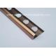 Polished Coffee Effect Metal Bullnose Tile Edging Trim 10mm Inside Height