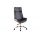 Multifunctional Rotatable PU 82cm Black Leather Rolling Chair
