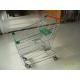 Green 125L Wire Shopping Trolley Zinc Plated With Clear Powder Coating