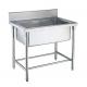 Single / Double / Triple Bowl Commercial Stainless Steel Sinks For Cold / Freezing Room
