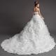 Small Strapless White Ruched Wedding Dresses Long Chapel Train Sleeveless Wedding Dresses
