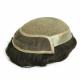 100% Real Human Hair Men Toupee Hand-Woven Invisible Balding Hair Patch with PU Skin and Swiss Lace