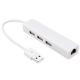 3 USB Port Hub with RJ45 Lan Adapter Laptop Ethernet Dock Network Extender for MacBook Air Pro / Surface Book / Dell XPS