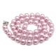 Luxury Luster Purple Round 10mm Shell Pearls Necklace 22 inches (N10633)