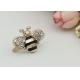 Zinc Alloy Diamante Shoe Buckles , Shoe Accessories Metal Shoe Clips Bee - Like