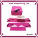 Professional low price sturdy Paper pink color CMYK printing baby gift box With Ribbon