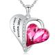 0.79x0.98in Aesthetic Sterling Silver Heart Pendant Necklace Love U Babe Heart