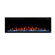 Household Linear Fireplace with Overheating Protection and Decorative Artificial Flame