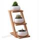 Nice Decoration Bamboo Display Rack 9.5*18*20.5cm Size For Department Store