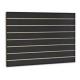 Recycled Odorless Black Melamine Slatwall , Practical Wooden Grooved Acoustic Panel