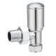 Modern Angled Radiator Valves 15mmx1/2'' For Copper Pipe With Compression End Chrome Plated