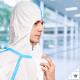 Durable Microporous Disposable Surgical Coveralls Disposable Hazmat Suit With Hood