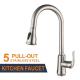 Thick Stainless Steel Kitchen Mixer Tap With Pull Out Spray