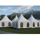 Durable Sturdy Fabric Party Wedding Pagoda Tents 5x5 With Linings Curatains