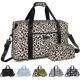 Leopard Expandable Large Weekender Overnight Waterproof Carry on Shoulder Tote Travel Bag ith Toiletry Bag