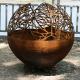 Patio Decorative Sphere Outdoor Fire Pit With Durable material corten steel - 600mm Diameter