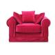 American style red Linen fabric upholstery classic 1-seater sofa,lounge chair,living room sofa