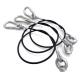 PVC Coated Wire Rope Lanyard Assembly With Eye Screw Bolt / Carabiner Snap Hook