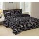 Pigment Printed 4 Piece Bedding Set Easy Care With White Words Pattern