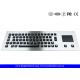 Illuminated industrial pc keyboard with integrated Touchpad , ruggedized