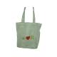 OEM Red Heart Bleached Plain Cotton Bags, Reusable Shopping / Carry / Carrier Bag