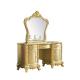 Makeup Wooden Carving Golden Dressing Table Dresser With Mirror LF-777