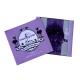 Purple 30D yarn Clothing Woven Labels shrink-proof for garments