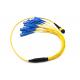 MPO To SC UPC 12 Fibers Breakout MPO MTP Cable Simplex Single Mode