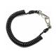 Rubber Covered Sleeve Hook Eyelet TPU Plastic Coil Lanyard With Clips