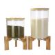 7.5L Borosilicate Lead Free Airtight Glass Jar With Bamboo Lid