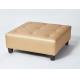 Modern Square Shape Upholstered Button Tuffted Ottoman Coffee Table Solid Wood Legs