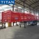 60T Bulk Cargo Transport Grain Trailer with Drop Side for Sale