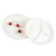 Biodegradable Sugarcane Pulp Tray 3 Compartment Disposable Tableware for Snacks Candies Hamburgers Cookies Pet Food Milk