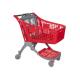 Red Color Supermarket Shopping Trolley 60-240L Loading Capacity Easy To Move