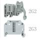 2G2 2G3 Din Rail Screw Terminal Block Power Distribution Gray For Terminal Blocks