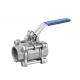 3 Piece Locking Stainless Steel Ball Valves , Full Bore 1000 WOG Ball Valve