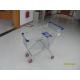 Big 100L Metal  Shopping Cart / Supermarket Shopping Trolley With Blue Plastic