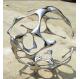Contemporary Outdoor Garden Ornaments Stainless Steel Sculpture For Public Decoration