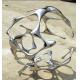 Contemporary Outdoor Garden Ornaments Stainless Steel Sculpture For Public Decoration