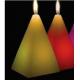 100% paraffin wax LED color changing candle with pyramid shape,decor candle