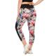 Athletic Patterned Yoga Pants Quick Dry Breathable Women Plus Size Floral Print Leggings