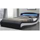 Black/White Faux Leather Storage Bed Frame  With Led Light For Bedroom