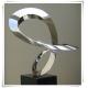 Contemporary Polished Abstract Stainless Steel Sculpture For Interior Or Outdoor Decoration