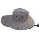 Mens Wide Brim Aussie Sun Hat , Hidden Pocket Beige Wide Brim Hat For Women