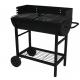 BBQ Half Drum Barrel Steel Picnic Camping Garden Patio Smoker Charcoal Grill Package Size 88.5*49*25 CM