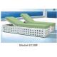 2 person rattan swimming pool chaise lounger / wicker sun lounger sunbed dayday---6130